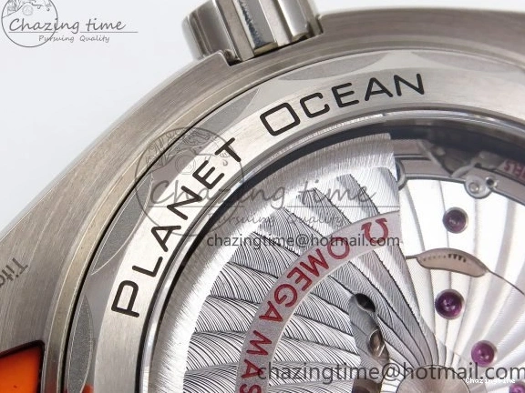 0311 Comfortable Planet Ocean 43.5mm SS VSF 1:1 Best Edition Black Orange Bezel Gray Dial on Nylon Strap A8900 Super Clone V 7730